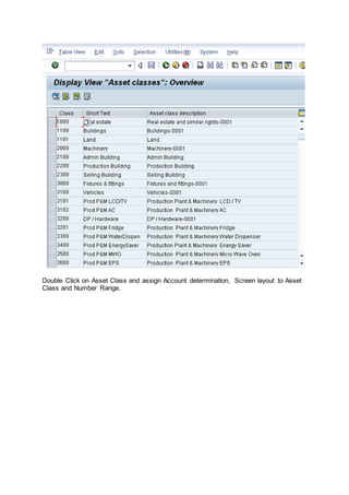 Asset accounting config steps | DOCX