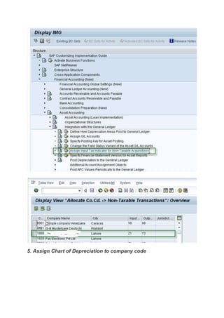 Asset accounting config steps | DOCX