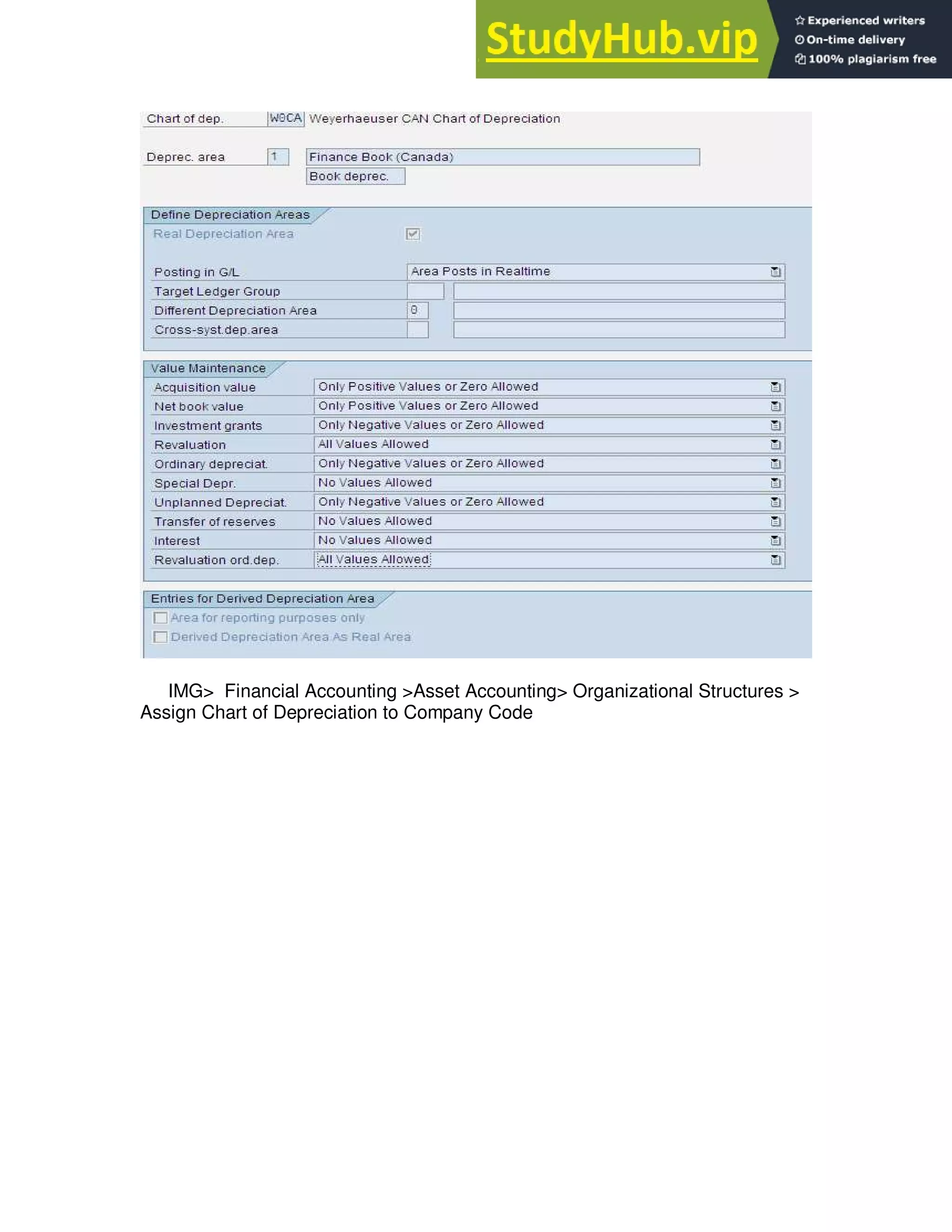 IMG> Financial Accounting >Asset Accounting> Organizational Structures >
Assign Chart of Depreciation to Company Code
 