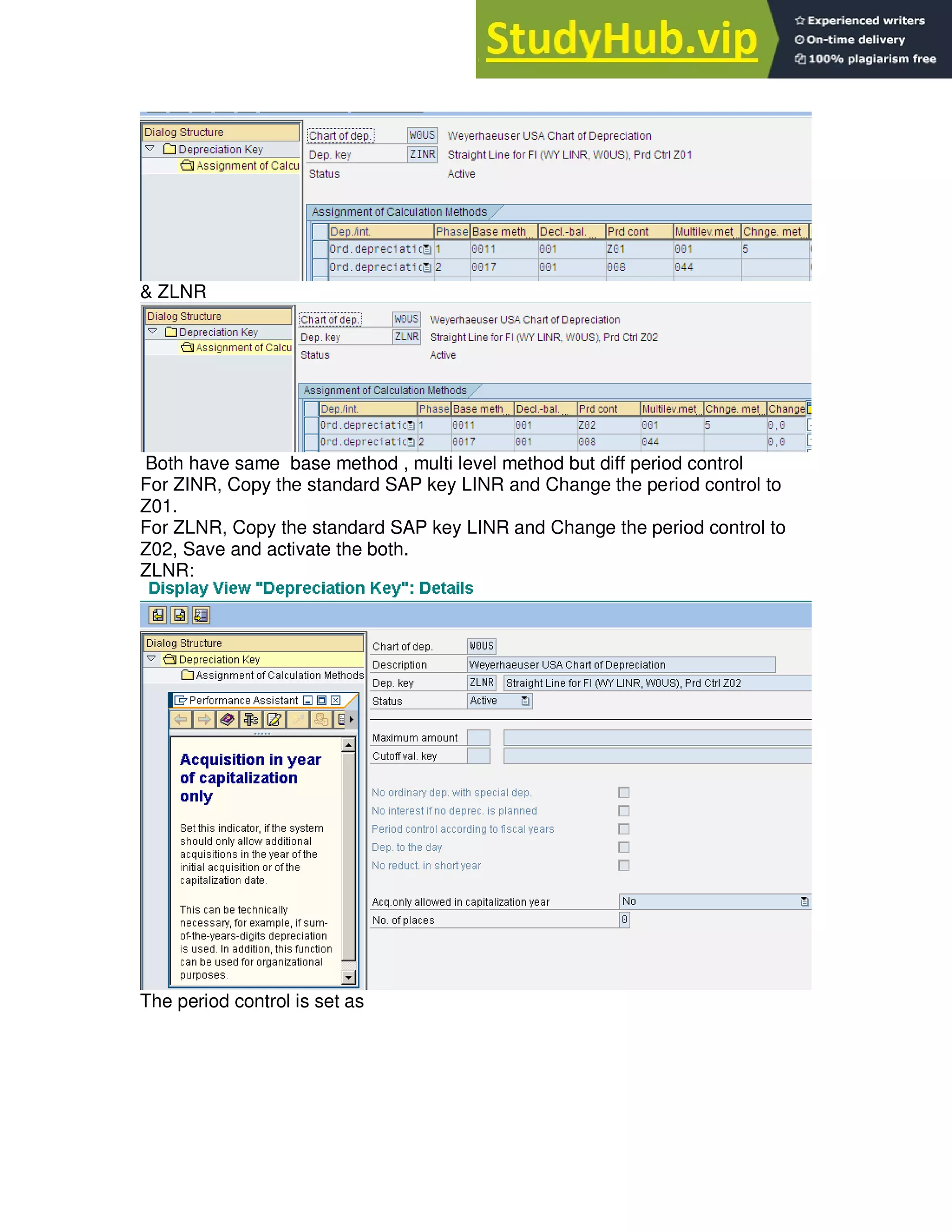 & ZLNR
Both have same base method , multi level method but diff period control
For ZINR, Copy the standard SAP key LINR and Change the period control to
Z01.
For ZLNR, Copy the standard SAP key LINR and Change the period control to
Z02, Save and activate the both.
ZLNR:
The period control is set as
 