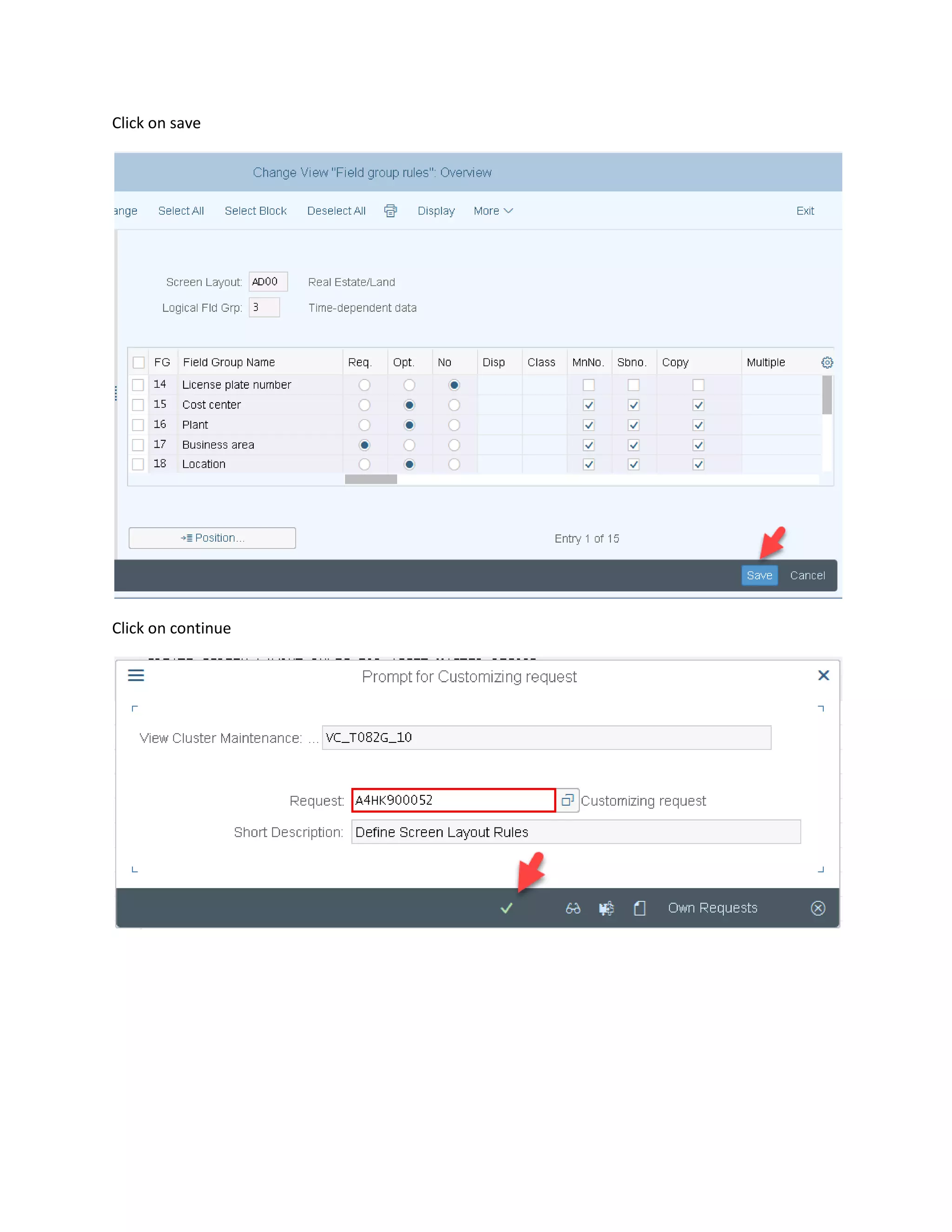 Click on save
Click on continue
 