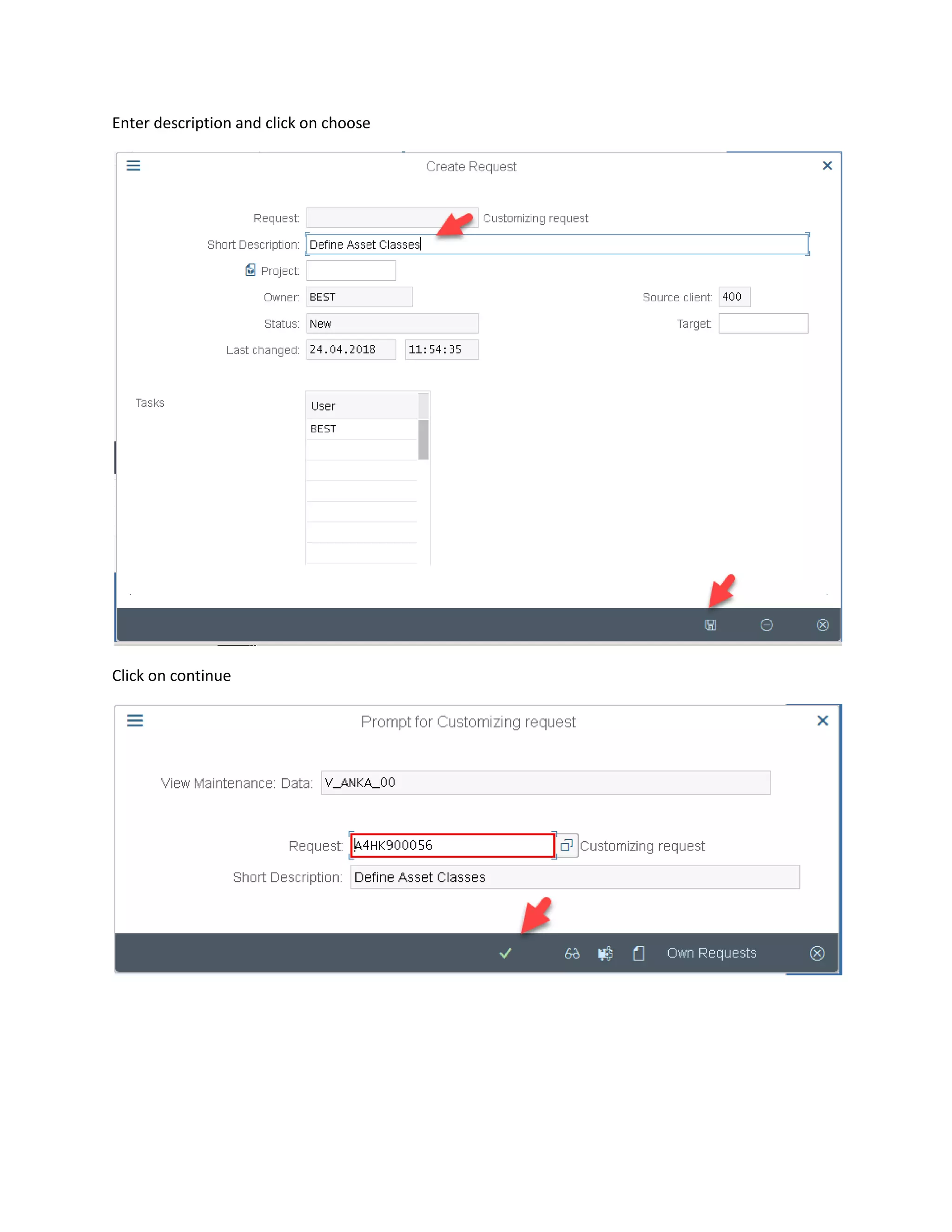 Enter description and click on choose
Click on continue
 