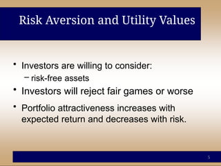 Risk Aversion and Optimal Capital Allocation to Risky Assets | PPTX