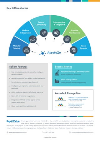 Assetzure AsseteZe - Smart Asset Manager - Brochure by RapidValue | PDF