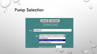 Pump Selection
 