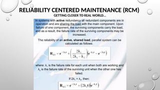 RELIABILITY CENTERED MAINTENANCE (RCM)
GETTING CLOSER TO REAL WORLD...
 