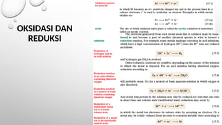 OKSIDASI DAN
REDUKSI
 