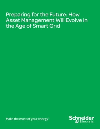 Preparing for the Future: How
Asset Management Will Evolve in
the Age of the Smart Grid

Executive summary
Most utilities struggle to organize information about their
distribution network assets. Operations, engineering,
accounting, and other business functions all use
different tools and systems, forcing grid operators to
synchronize separate databases. This paper presents an
improved approach to managing grid assets by
establishing a ‘single source of the truth,’ eliminating
special-purpose databases, utilizing spatial databases,
and incorporating a workflow management tool to
support database updates.

998-2095-05-28-12AR0

 