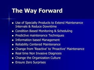 Assessment of Spare part Inventories & Costs