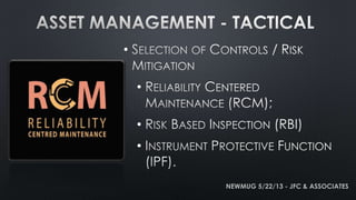 •
•
•
•
NEWMUG 5/22/13 - JFC & ASSOCIATES
 