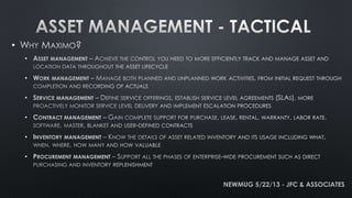 •
•
•
•
•
•
•
NEWMUG 5/22/13 - JFC & ASSOCIATES
 