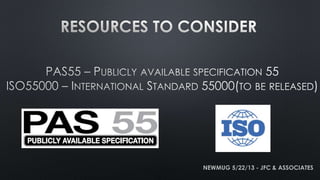 NEWMUG 5/22/13 - JFC & ASSOCIATES
 