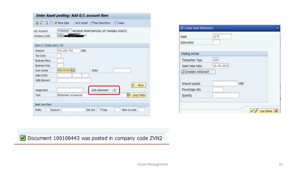 Asset management in sap