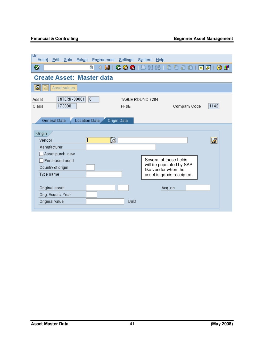 Asset management manual