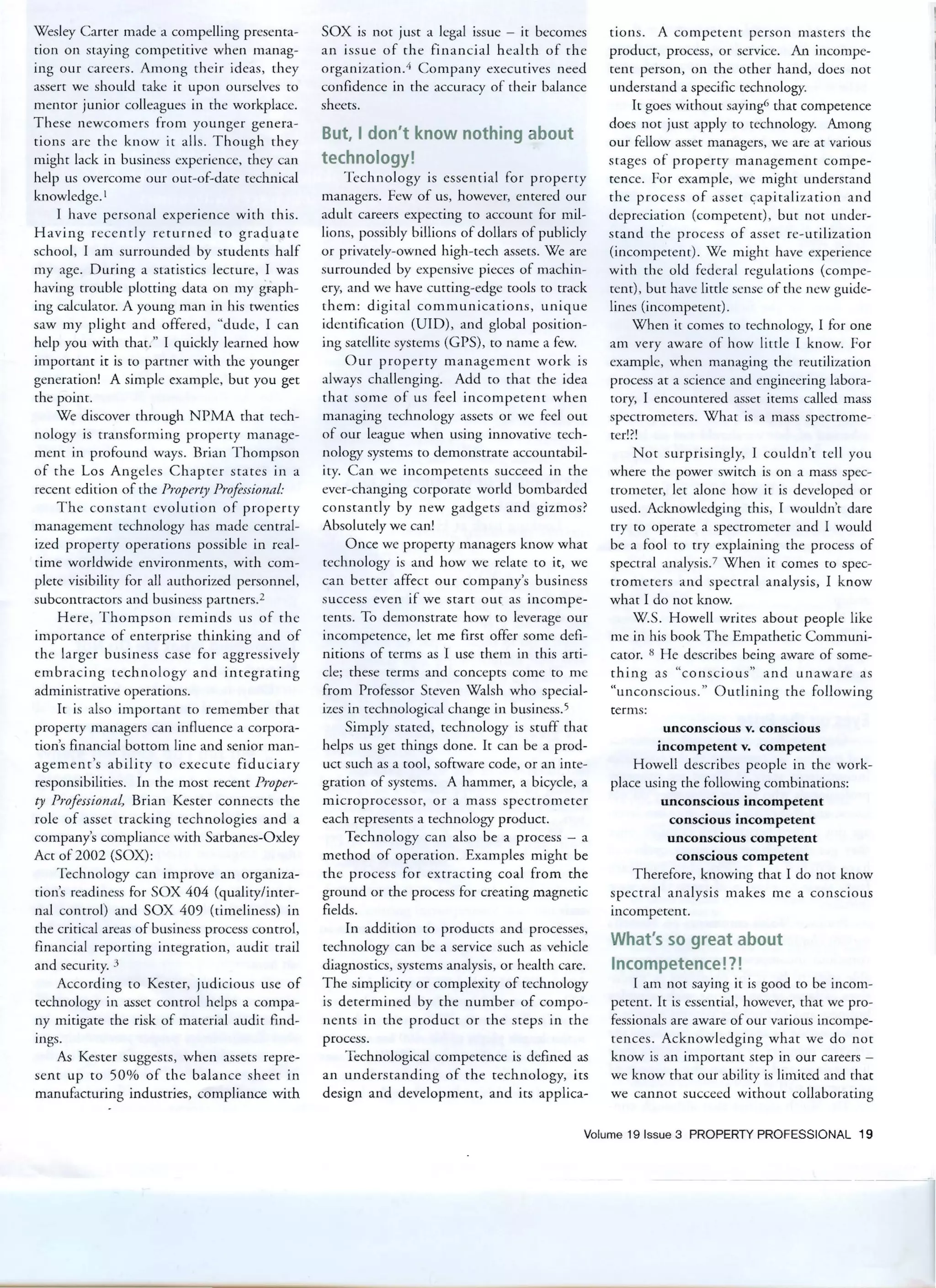 Asset Management & Technology