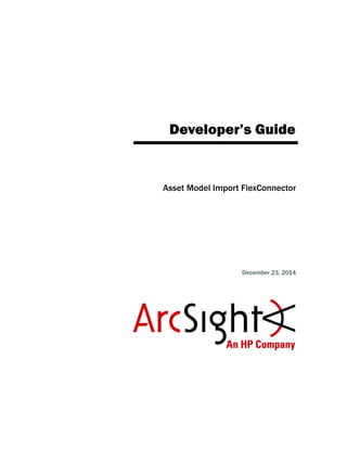 ESM Asset Model FlexConnector Developer's Guide for ESM 6.8c
