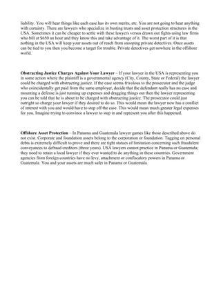 Asset Protection In The USA