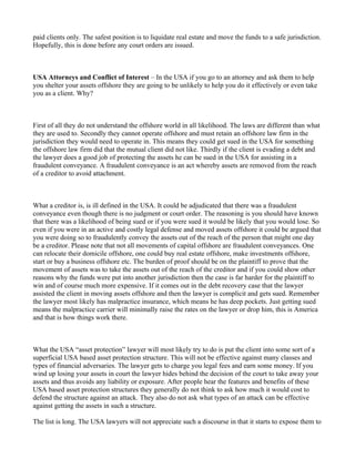 Asset Protection In The USA