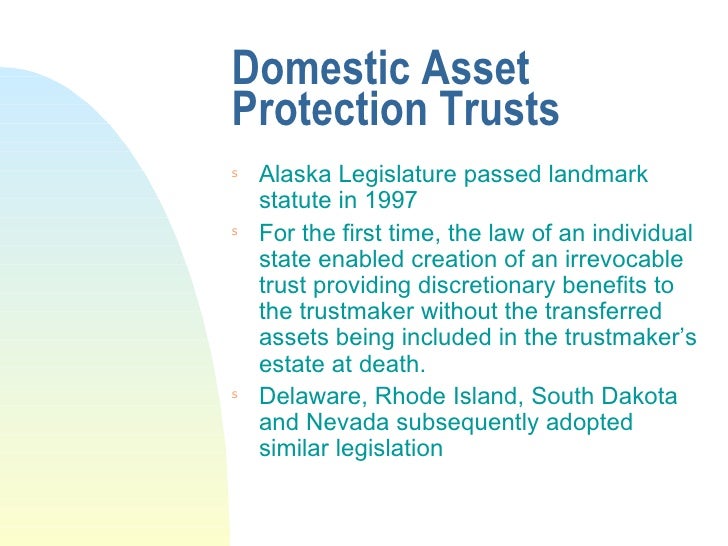 Transferring assets to a discretionary trust