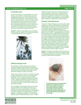 Asset Protection Presentation