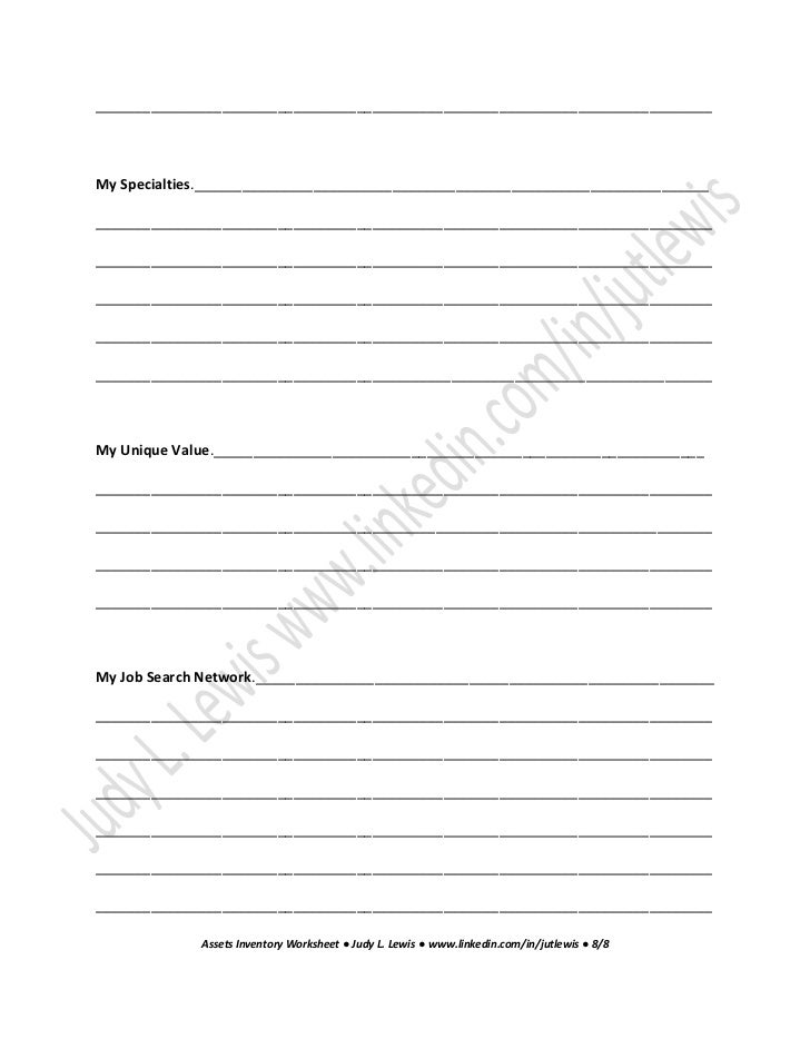 assets inventory worksheet job search 12 essential steps