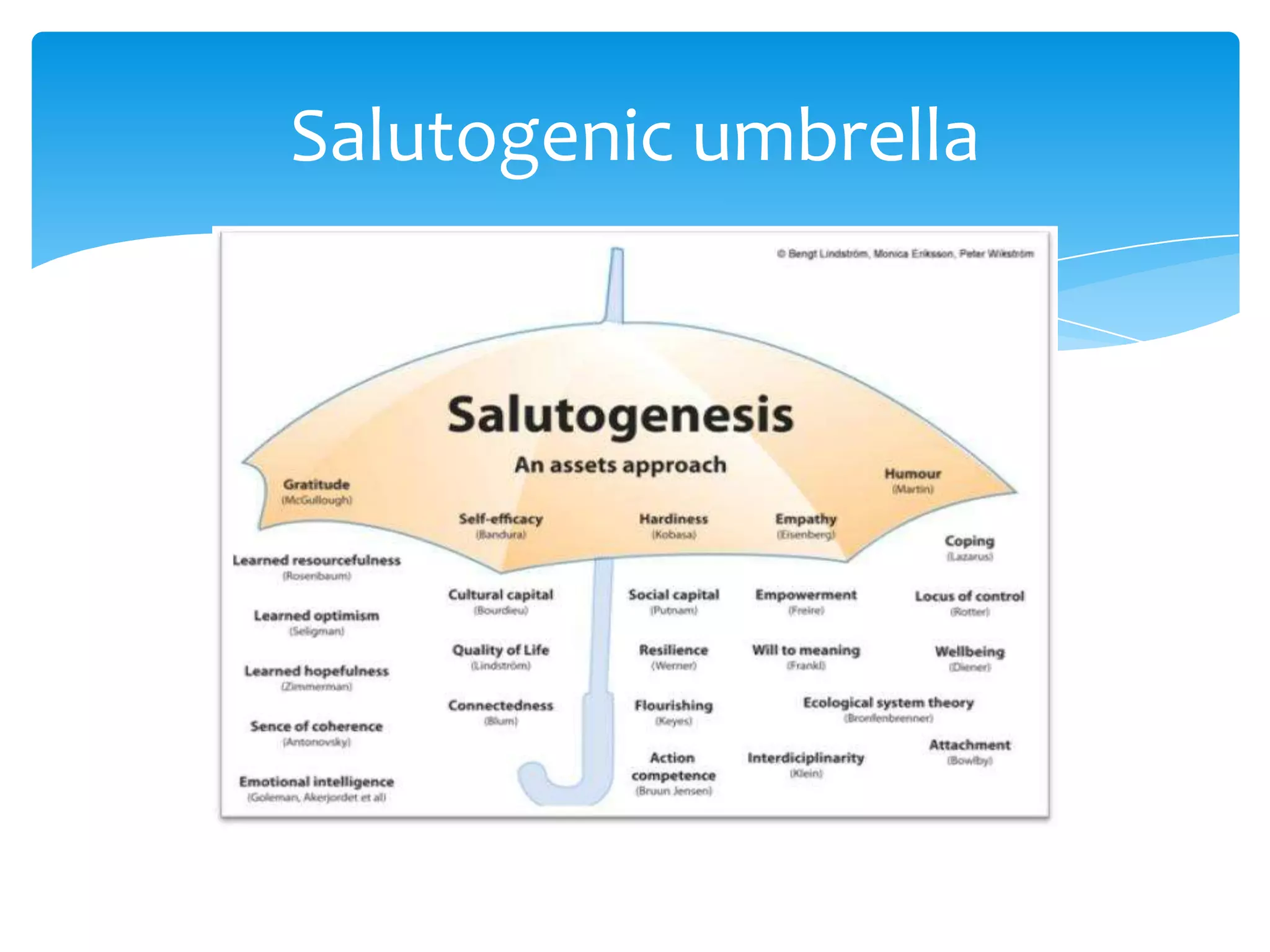 Salutogenic umbrella
 