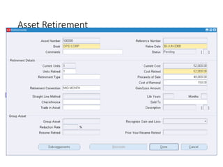 R12 EBS ORACLE ASSETS -OVERVIEW OF ASSETS | PPT