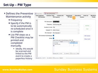 Managing Assets for ISO 9001 compliance (calibration and preventive ...