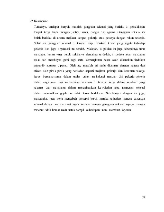 Kesan Gangguan Seksual