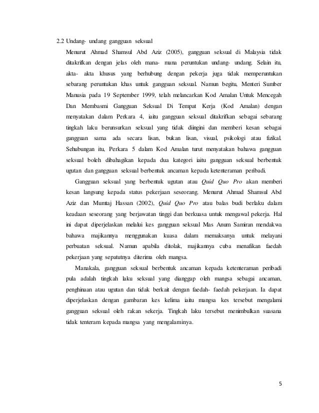 Kesan Gangguan Seksual