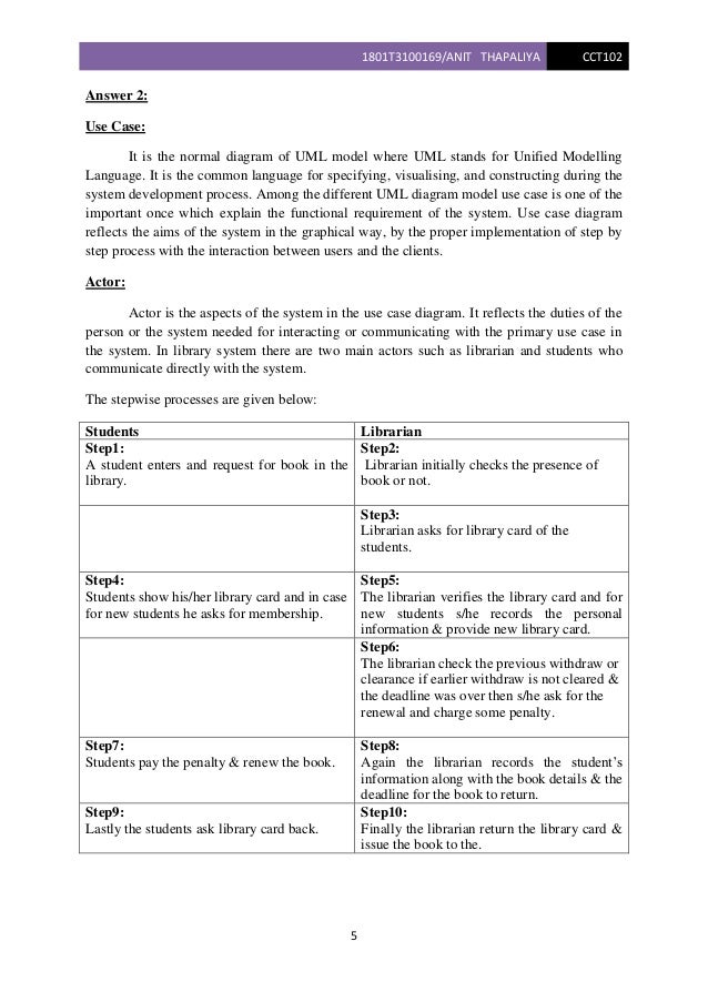 Case Study For Library Management System In Uml