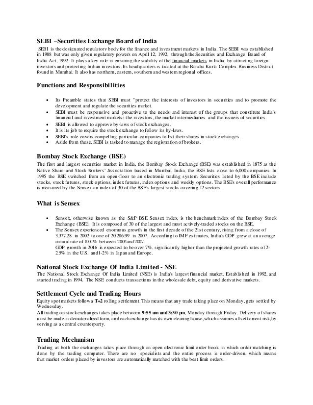 Assigment On Bse Nse