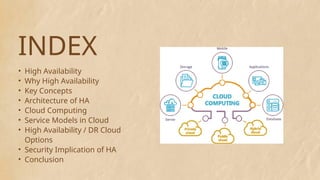 Ensuring High Availability in Cloud Computing: Architecture, Concepts ...