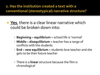 Assign 14 narrative structure analysis in a film | PPTX | Genres