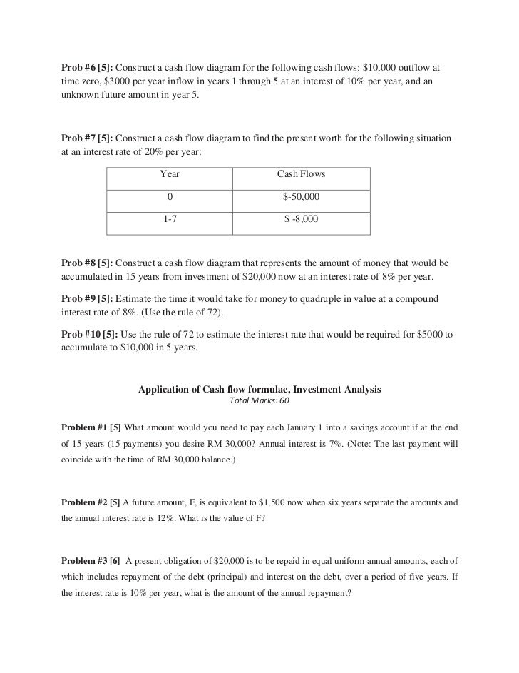 how to draw a cash flow diagram