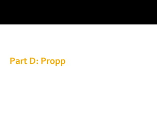 Part D: Propp
 