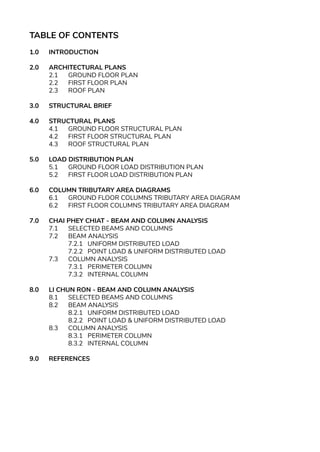 Structural Plan Contents Assignement 2: Structural Analysis | PDF