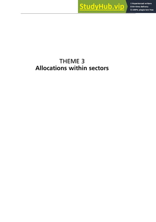 173
THEME 3
Allocations within sectors
 