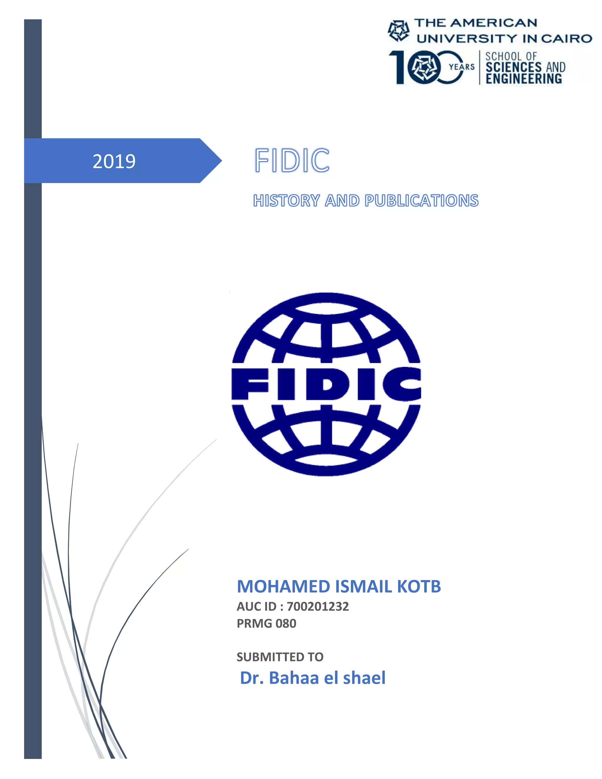 fidic history and publications | PDF