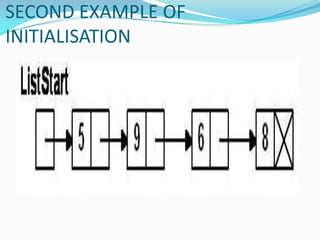 alternately, in each such routine, always return a pointer to ListStart and set ListStart to the result of function call (if ListStart doesn’t change it doesn’t hurt)EPtr initList() {  return NULL;}ListStart = initList();