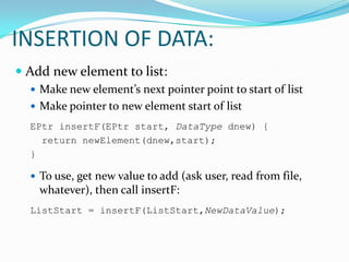 FIRST EXAMPLES OF INITIALISATION: