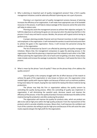 question and answer about quality control | DOCX