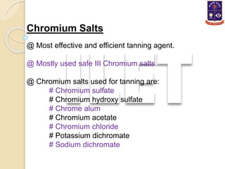 Chromium 
Salts 
Sodium dichromate 
 