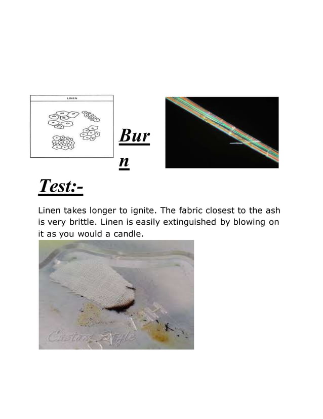 Microscopic View of fibers and their identification , solubility test PDF