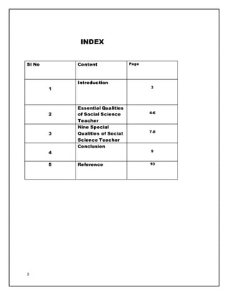 Assignment Index Examples Assignment | DOCX