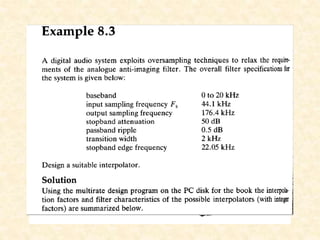 Sampling Rate Increase by Integer Factor I
 