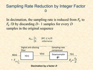 Sample Rate Decimation Multirate DSP | PPTX