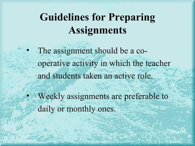Assignment | PPT