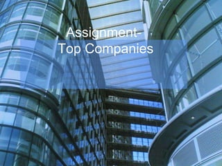 Assignment-
Top Companies
 