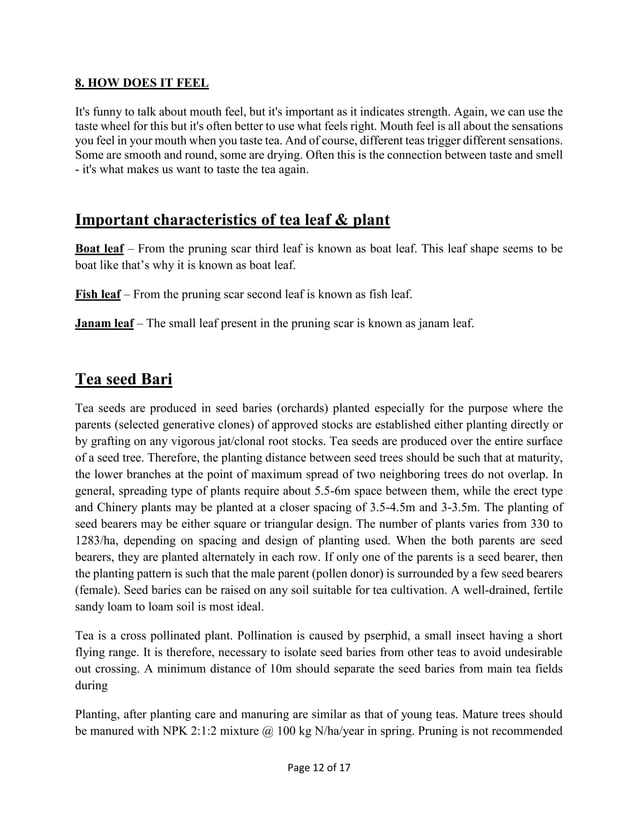 Tea Manufacturing, Tea Testing & Tea Machinery pdf